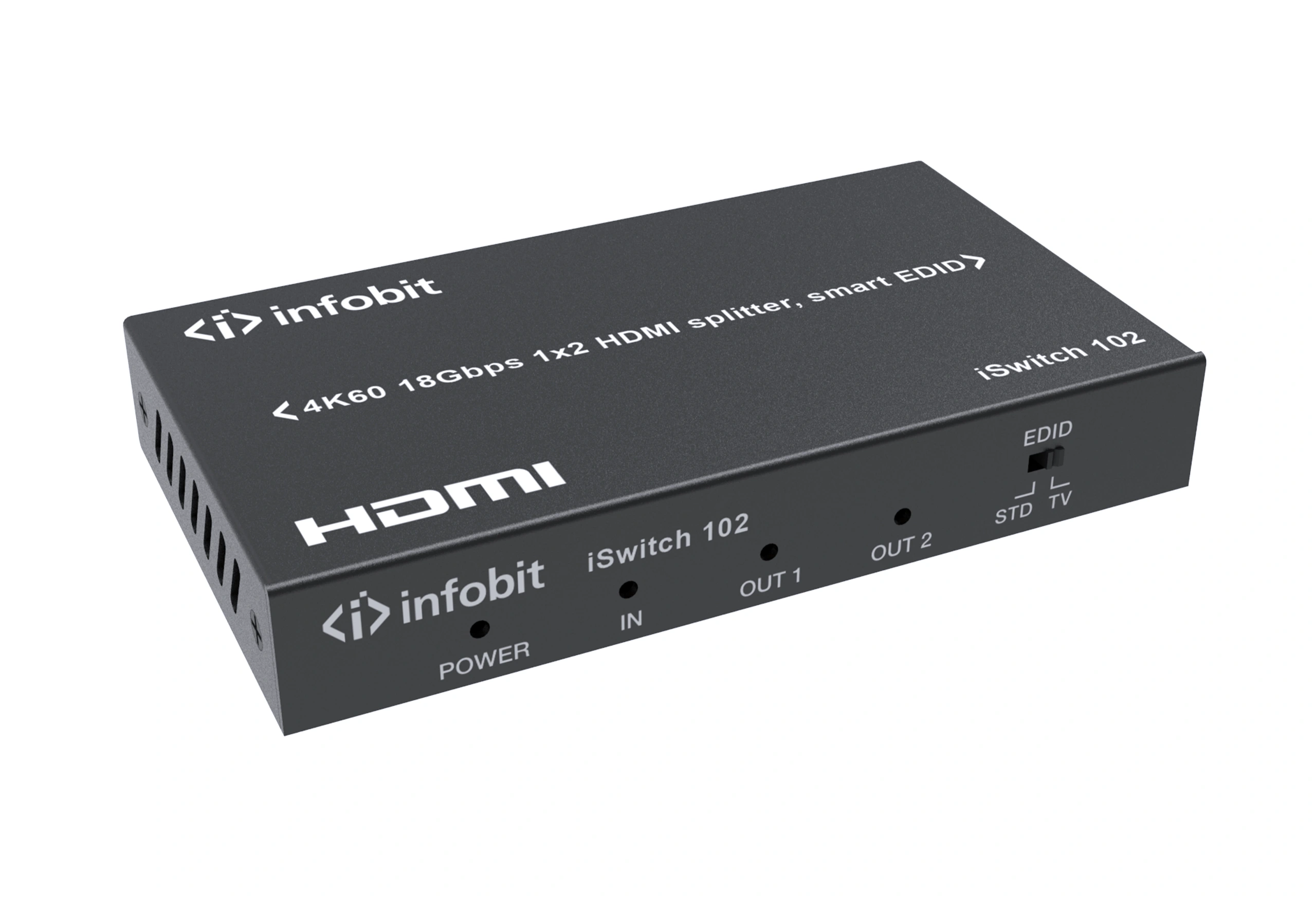 Сплиттер Infobit iSwitch 102 4K60 18Gbps 1x2 HDMI splitter, smart EDID
